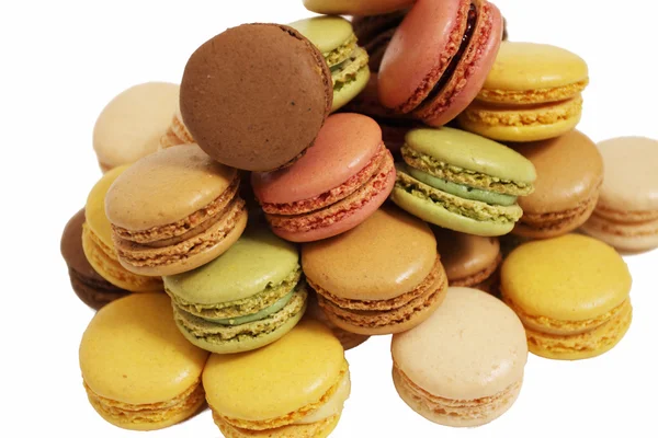 Stock image Assortment of macaroons on a white background