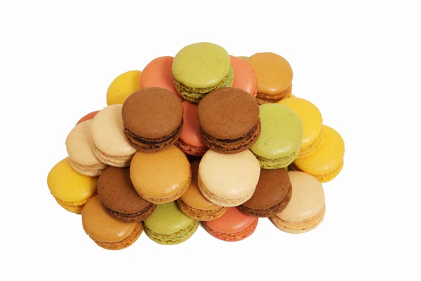 stock image Assortment of macaroons on a white background