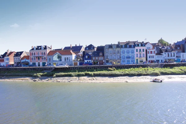 stock image Channel of entrance of the port of saint valery sur somme