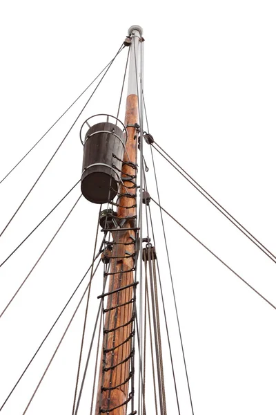 Mast eines alten norwegischen Segelschiffs — Stockfoto