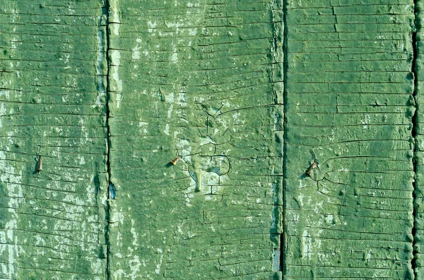 stock image Cracked old green paint texture closeup