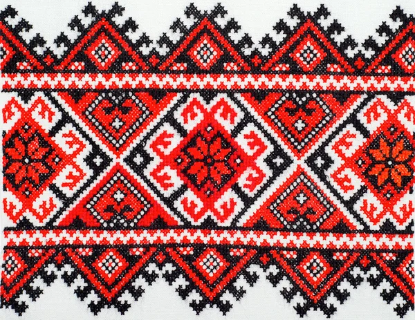 Embroidered good by cross-stitch pattern — Stock Photo, Image