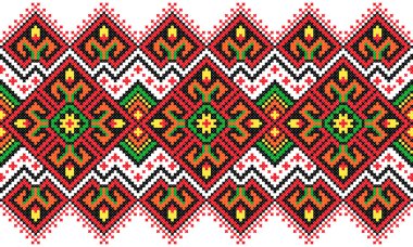 Embroidered good like handmade cross-stitch clipart