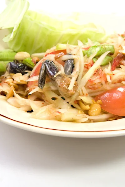 Som-Tum, Papaya salad. — Stock Photo, Image