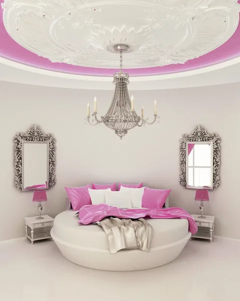 Ceiling decor in modern bedroom — Stock Photo, Image