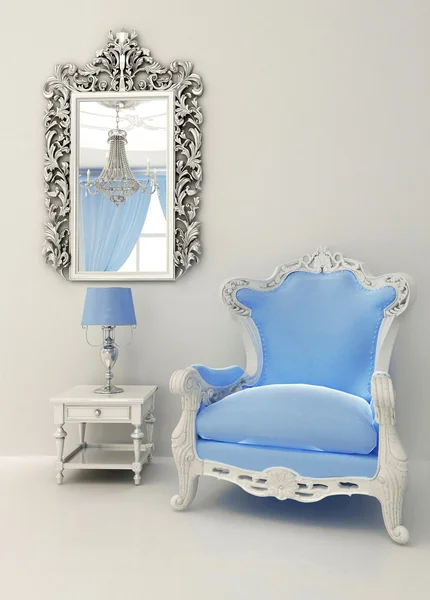 Barok meubels in luxe interieur appartement ontwerp — Stockfoto