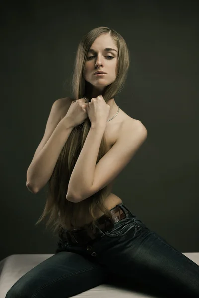 Ritratto della ragazza sensuale — Foto Stock
