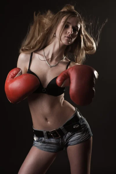 Boxeo belleza — Foto de Stock