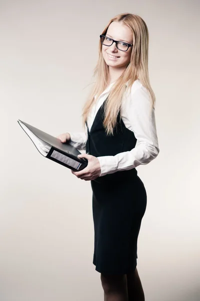 Office worker with folder — Stock Photo, Image