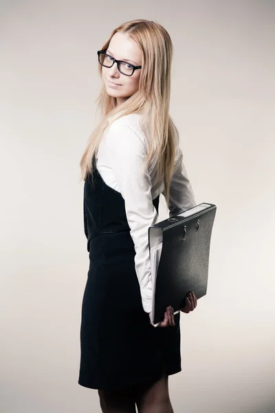 Office worker with folder — Stock Photo, Image
