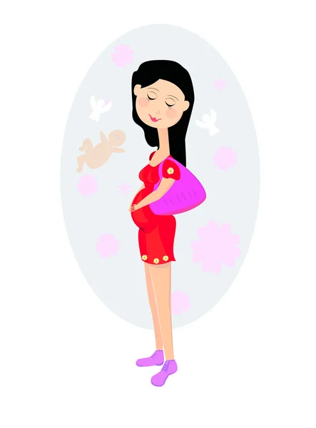 Femme enceinte — Image vectorielle