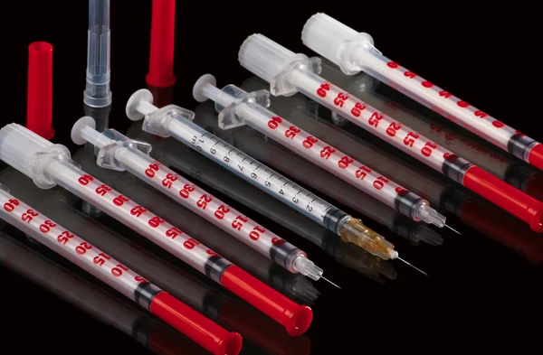 Syringes for иньекций insulin DSC_0004 — Stock Photo, Image