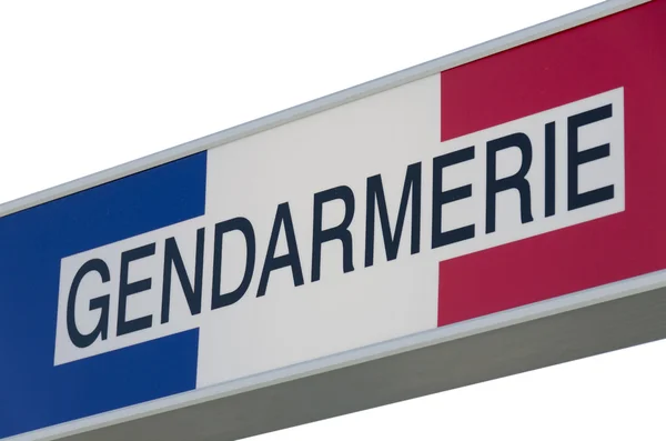 Sign Gendarmerie, french police — Stock Photo, Image