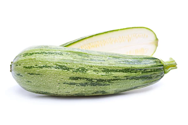 白色背景的Zucchini — 图库照片