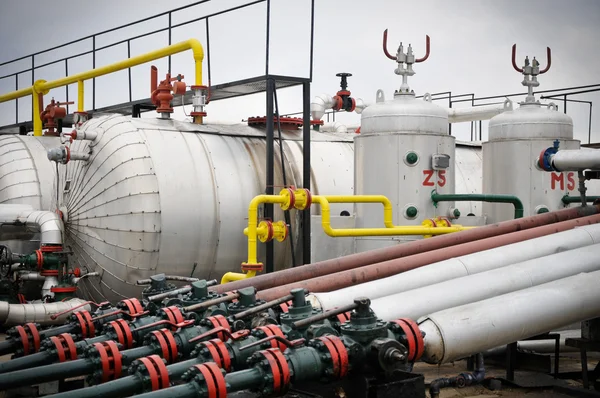 Průmysl, rafinace ropy a zemního plynu — Stock fotografie