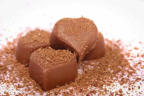 Corazón de chocolate caramelo —  Fotos de Stock