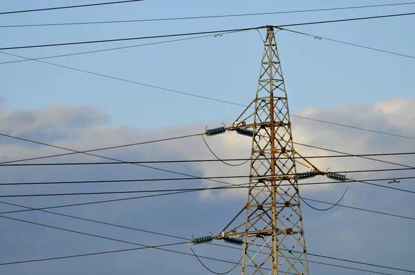 Electric industry, power lines — Stock Photo, Image