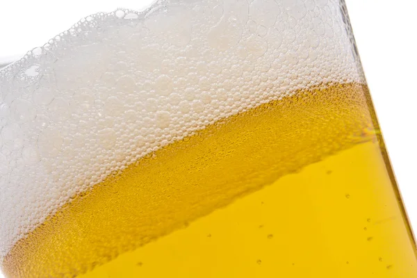 stock image Light beer with foam in glass