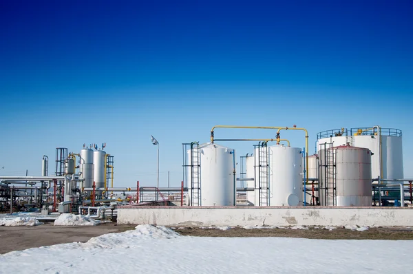 Indústria do gás de Inverno — Fotografia de Stock