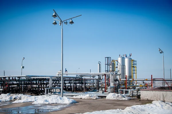 Winter gas industry — Stock Photo, Image