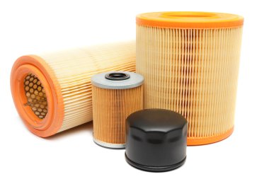 Filters for car isolated on a white background clipart