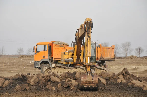 Travaux d'excavation de machines — Photo