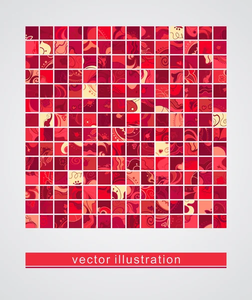 Hintergrund mit einer Gruppe floraler Illustrationen. Vektorsymbole. — Stockvektor