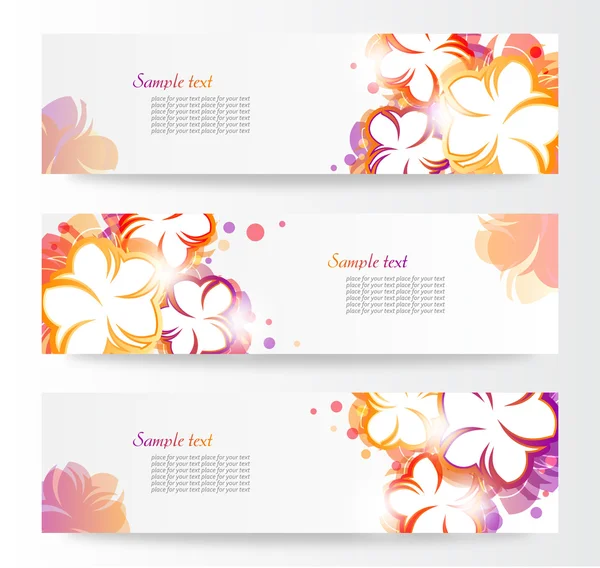 Flower banners — Stock Vector