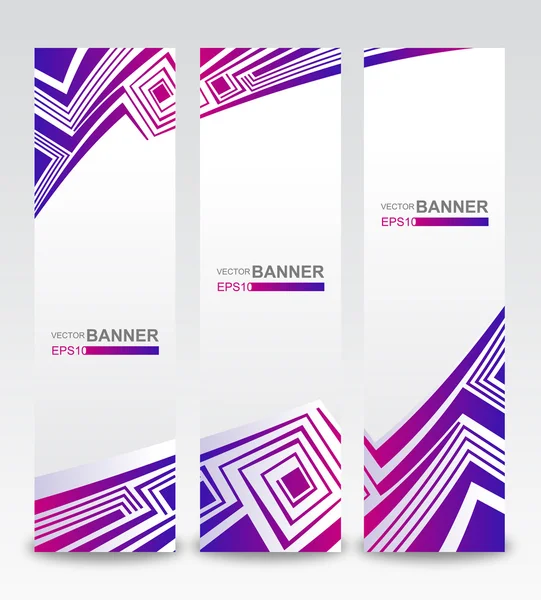 Verzameling abstracte banners. — Stockvector