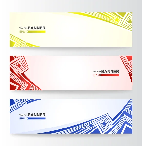 Colorful horizontal banners. Vector illustration — Stock Vector