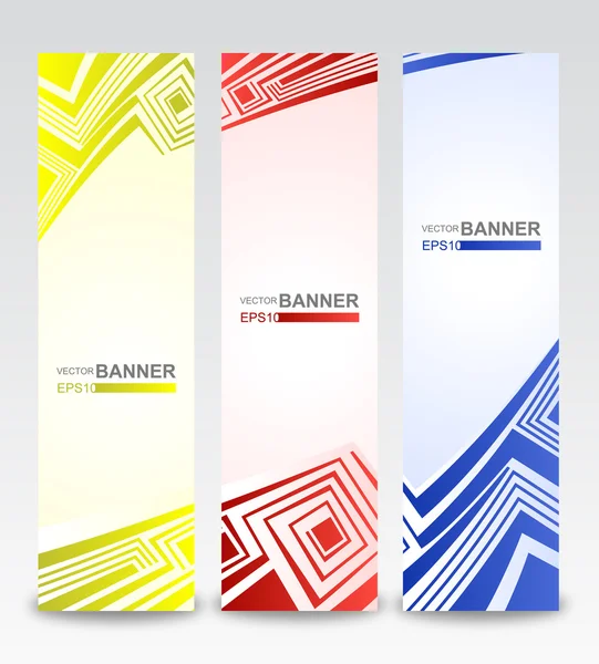 Renkli dikey Bannerlar. vektör çizim — Stok Vektör