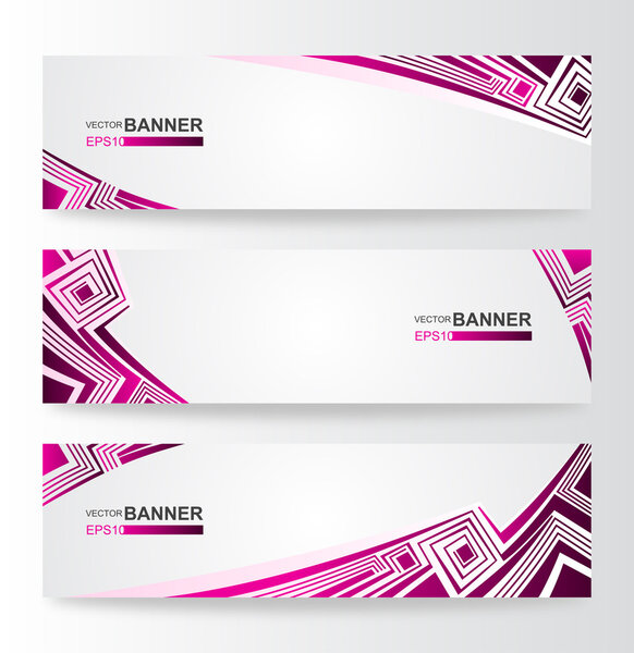 Abstract colorful header set vector design