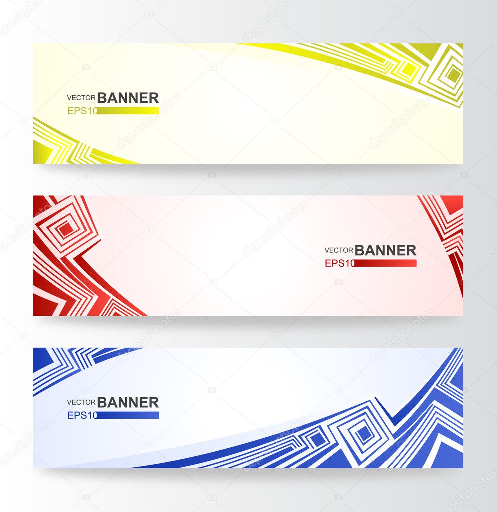 Colorful horizontal banners. Vector illustration