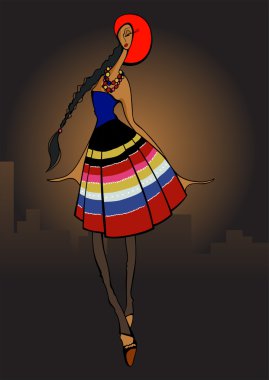 Beautiful latin girl. clipart