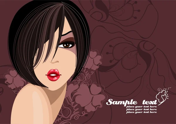 Beautiful and sexy girl. Vector illustration. — Stock Vector