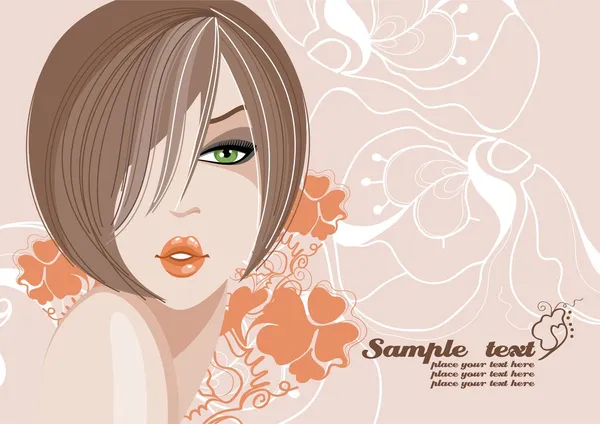 Beautiful and sexy girl. Vector illustration. — Stock Vector
