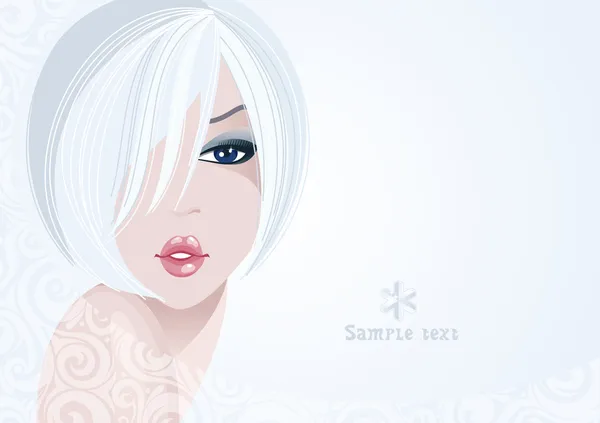 Portrait of sexy girls. Winter illustration. — Stock Vector