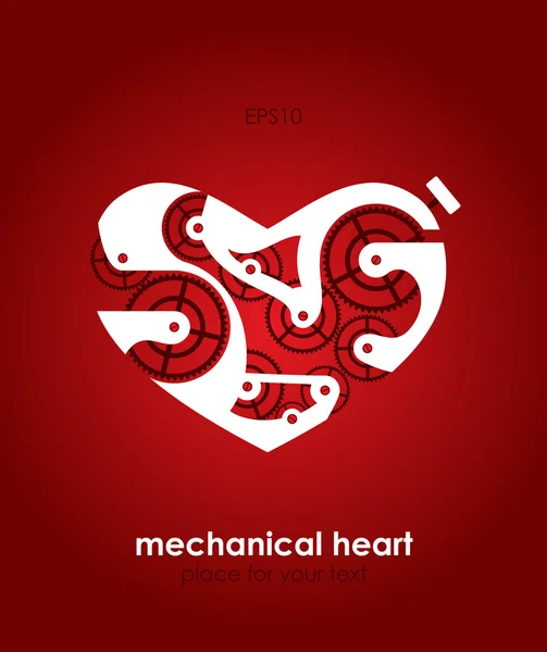 Mechanické srdce. vektorové ilustrace. — Stockový vektor