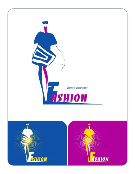 Fashion banners. Sexy woman silhouette — Stock Vector