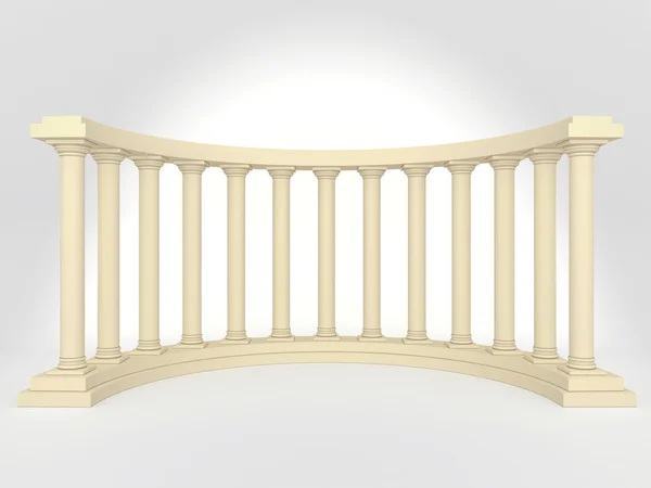 Colonnade sobre un fondo blanco — Foto de Stock