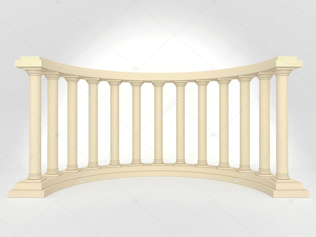 Colonnade on a white background