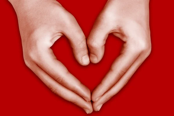 Heart and hands — Stock Photo, Image