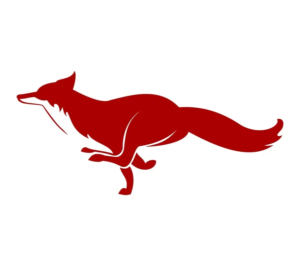 Ejecutando Fox Icon — Vector de stock