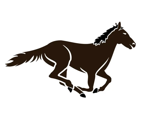 Icona cavallo da corsa Vettoriale Stock