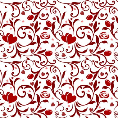 Seamless Valentines Pattern 01 clipart