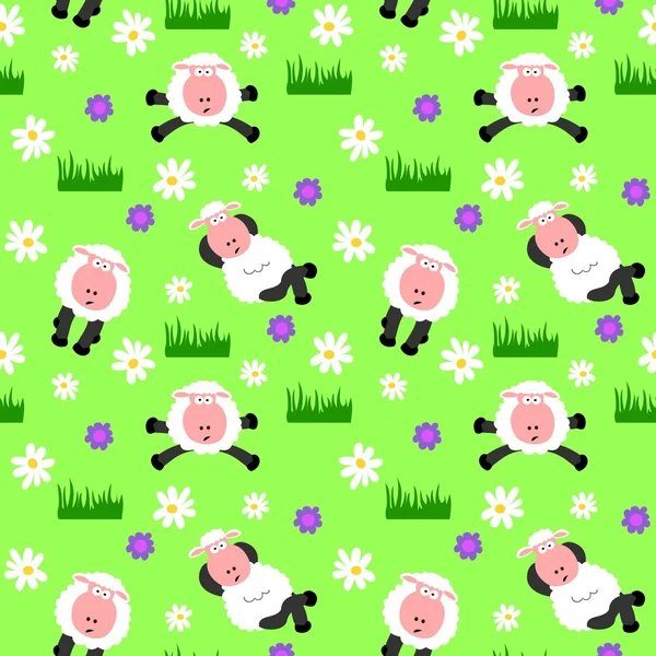 Moutons sans couture Contexte — Image vectorielle