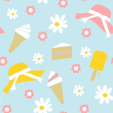 Seamless Spring Summer Background clipart