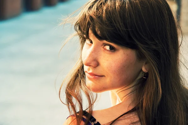 stock image Portrait of a smiling stylish lady