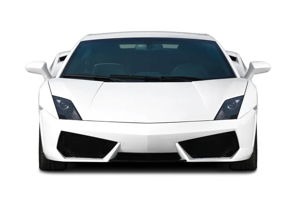 White supercar. Front view. — Stock Photo, Image