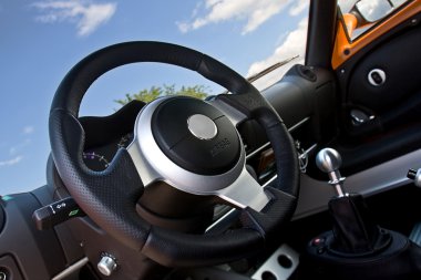 Compact sportscar interior clipart